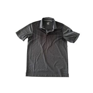 Puma Golf Mens Large Gray Heather Digital Grid Gradient Polo Shirt DryCell L